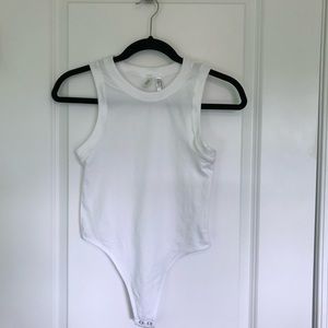NEW!! white tank bodysuit.